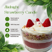 Midnight Strawberry Candle detail