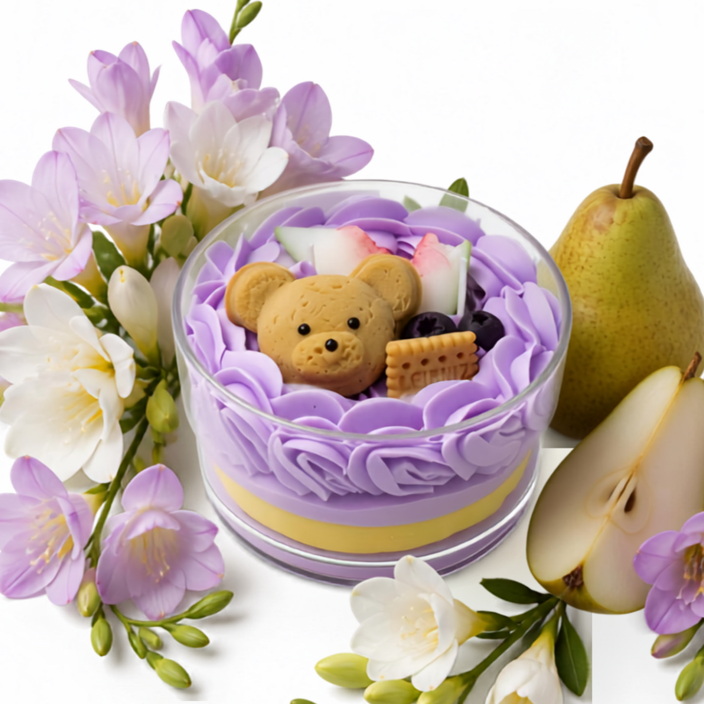 Freesia Bear Candle